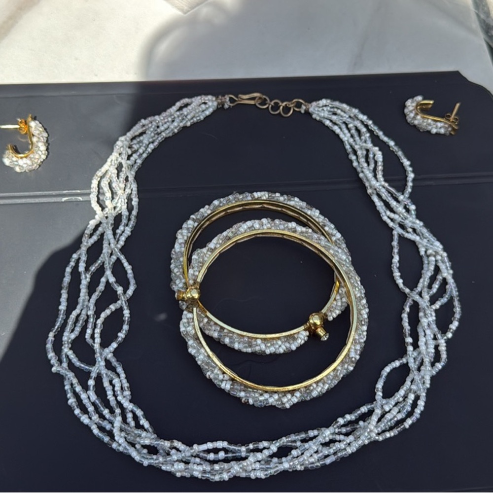Elegant Gold and Silver Jewelry Set